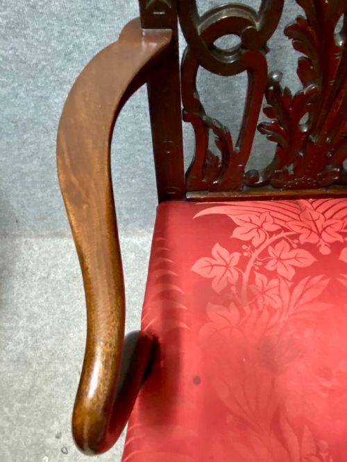 18TH C MAHOGANY ELBOW CHAIR ATTRIBUTED TO ROBERT MANWARING - ADDITIONAL PHOTO 4