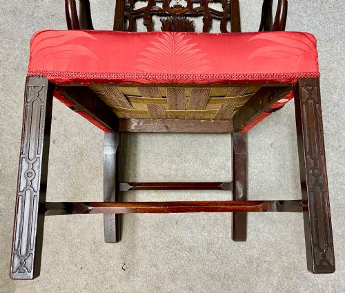 18TH C MAHOGANY ELBOW CHAIR ATTRIBUTED TO ROBERT MANWARING - ADDITIONAL PHOTO 7