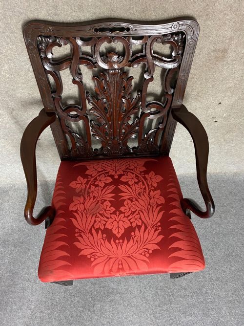 18TH C MAHOGANY ELBOW CHAIR ATTRIBUTED TO ROBERT MANWARING - ADDITIONAL PHOTO 8