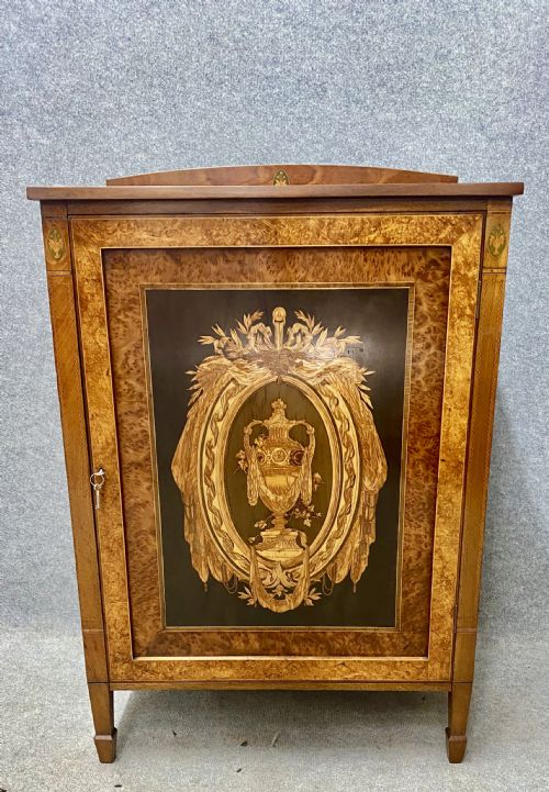 Mahogany and Marquetry Inlaid Side Cabinet