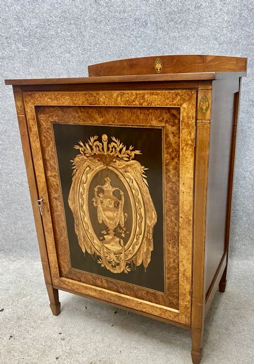 fig 1. Mahogany and Marquetry Inlaid Side Cabinet