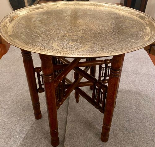 Indian Benares Brass Coffee Table