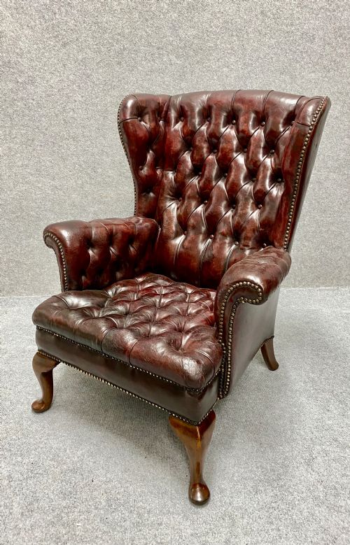 Georgian Style Old Leather Armchair