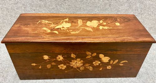 Rosewood and Marquetry Inlaid Box