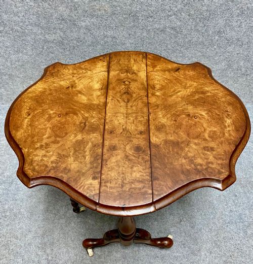 Victorian Burr  Walnut "Baby" Sutherland Table