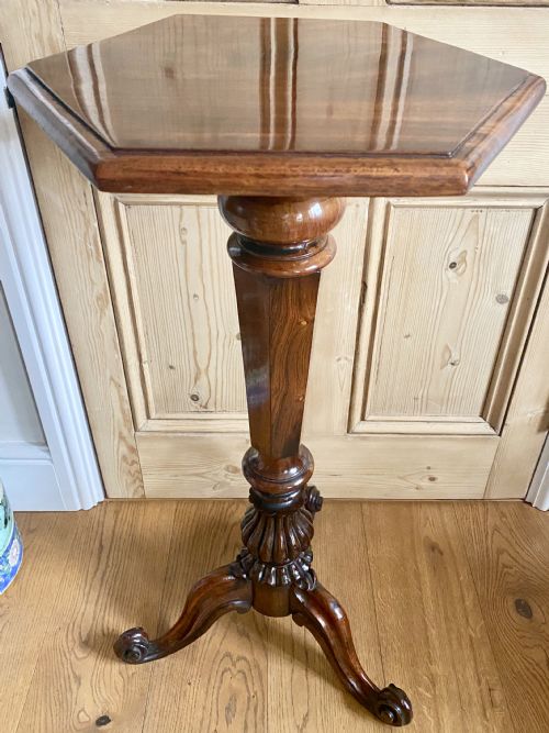 Victorian Rosewood Pedestal Torchere