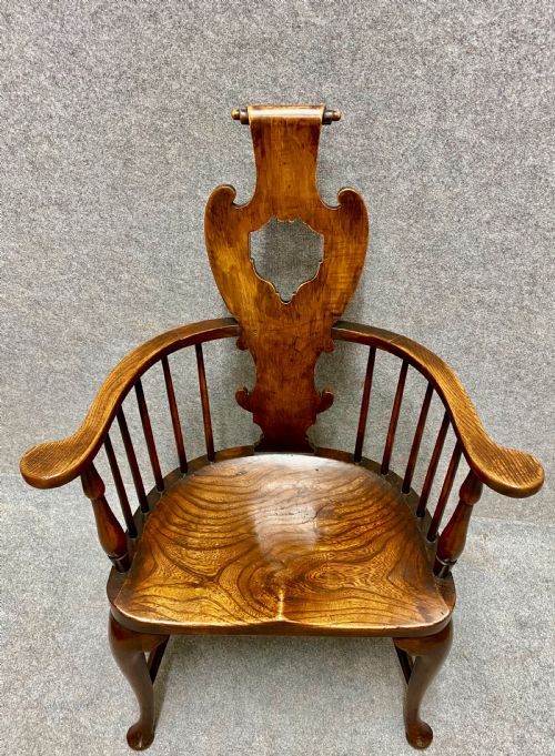 Unusual Stick Back Country Arm Chair