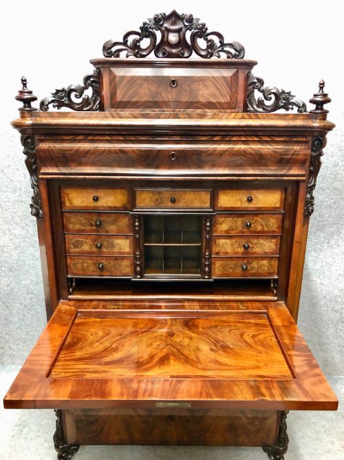 Superb Antique Biedermeier Abattant Secretaire