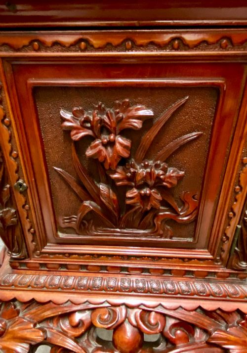 UNUSUAL CINNABAR LACQUER CABINET - ADDITIONAL PHOTO 3