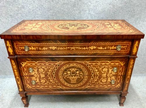 Italian Marquetry Commode Chest