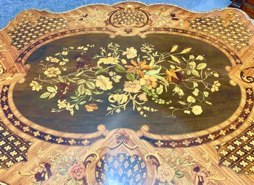 FINE FRENCH MARQUETRY CENTRE TABLE - ADDITIONAL PHOTO 14
