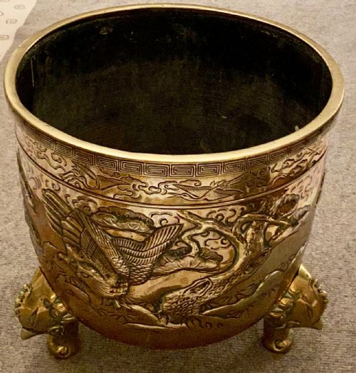 Chinese Polished Bronze Jardiniere