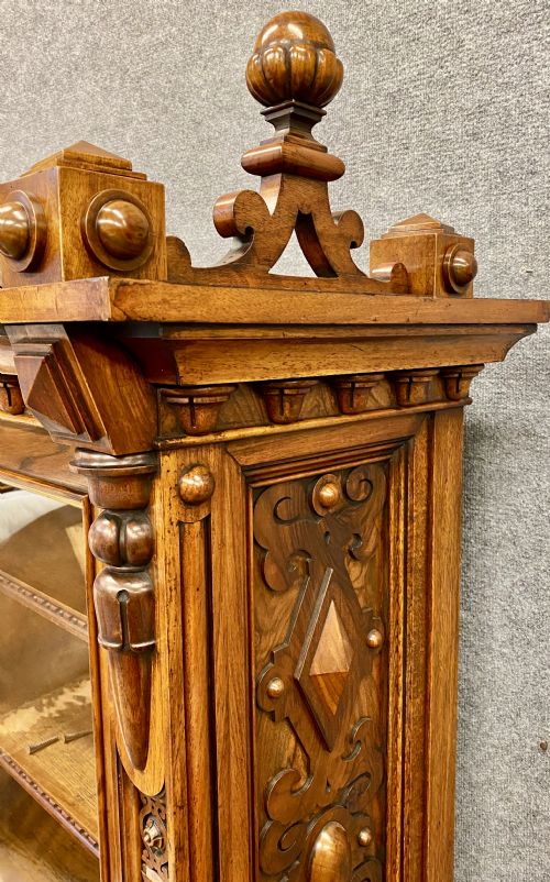 fig 1. Rare Richard Hicks Bridgens (1785 - 1846) Walnut Bookcase