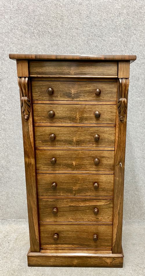 Good Victorian Rosewood Wellington Chest