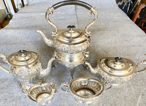 Late Victorian Silver Plated Tea Set