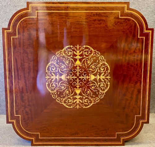 FINE QUALITY LARGE MAHOGANY INLAID CENTRE TABLE - ADDITIONAL PHOTO 1