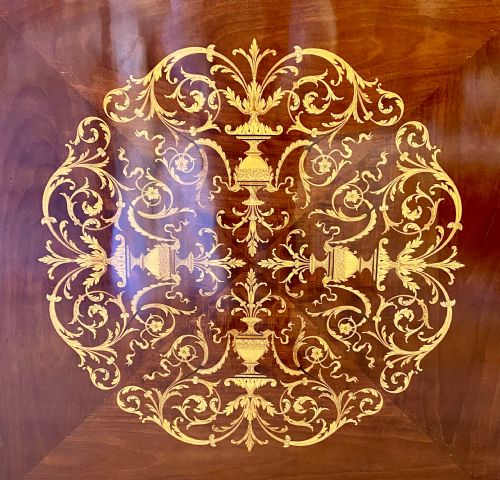 FINE QUALITY LARGE MAHOGANY INLAID CENTRE TABLE - ADDITIONAL PHOTO 2
