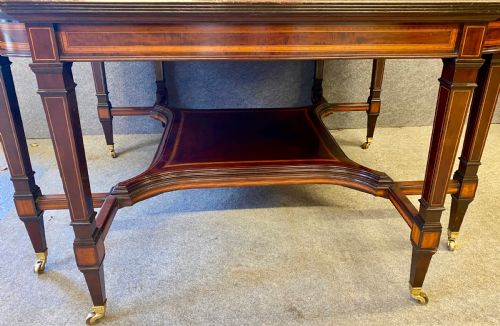 FINE QUALITY LARGE MAHOGANY INLAID CENTRE TABLE - ADDITIONAL PHOTO 7