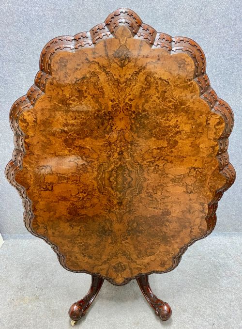 Fine Irish Antique Burr Walnut Centre Table