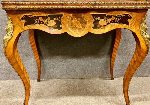 FINE FRENCH KINGWOOD MARQUETRY CARD TABLE - ADDITIONAL PHOTO 3