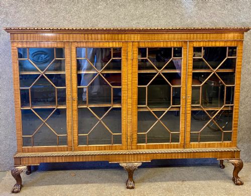 Edwardian 4 Door Mahogany Bookcase