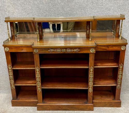 Regency Style Breakfront Open Bookcase