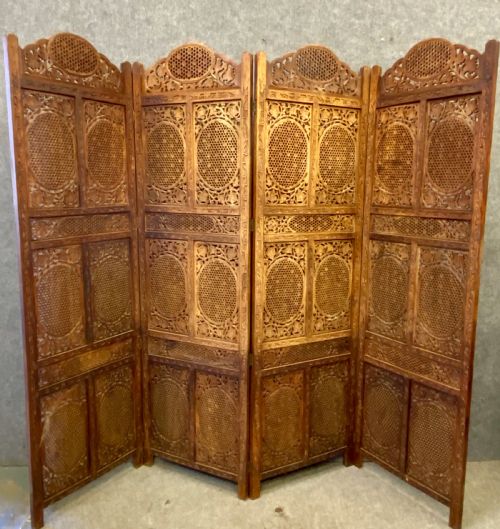 Anglo-indian Carved Screen