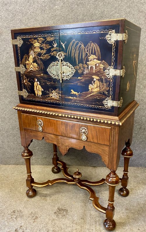 Attractive Chinoiserie Cabinet on Stand