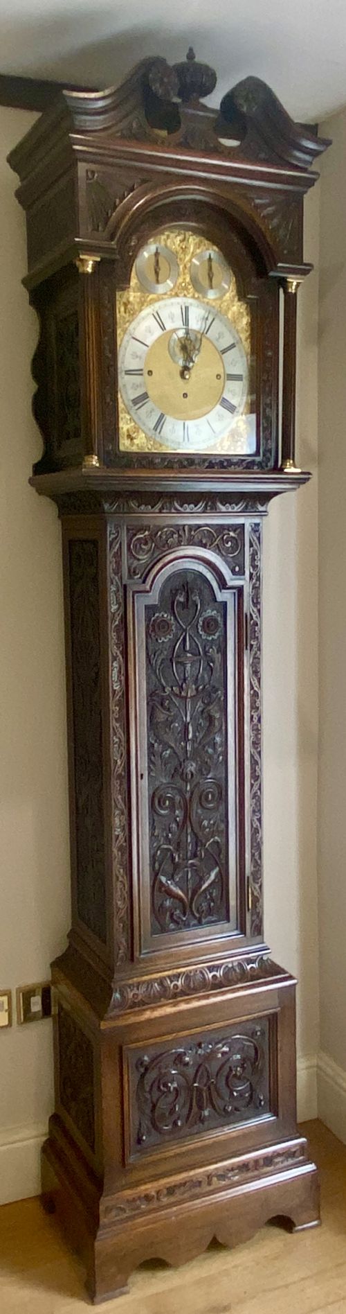Superb Maple & Co. Musical Longcase Clock
