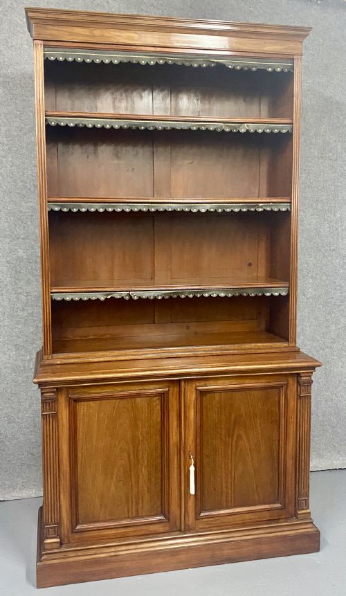 Good Victorian Walnut Open Bookcase