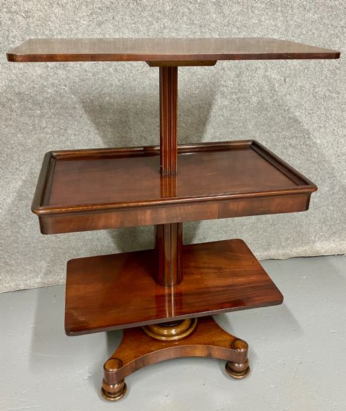 GOOD QUALITY METAMORPHIC DUMB WAITER OCCASIONAL TABLE - ADDITIONAL PHOTO 2