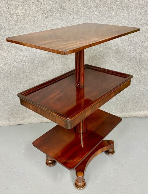 GOOD QUALITY METAMORPHIC DUMB WAITER OCCASIONAL TABLE - ADDITIONAL PHOTO 4