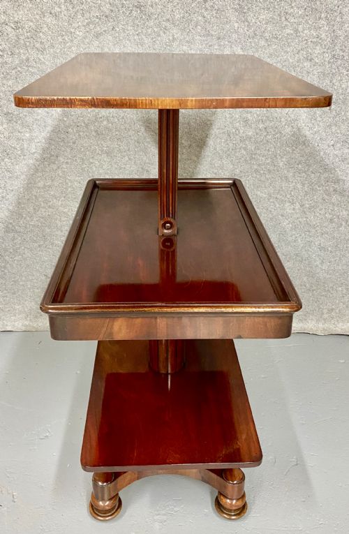 GOOD QUALITY METAMORPHIC DUMB WAITER OCCASIONAL TABLE - ADDITIONAL PHOTO 5