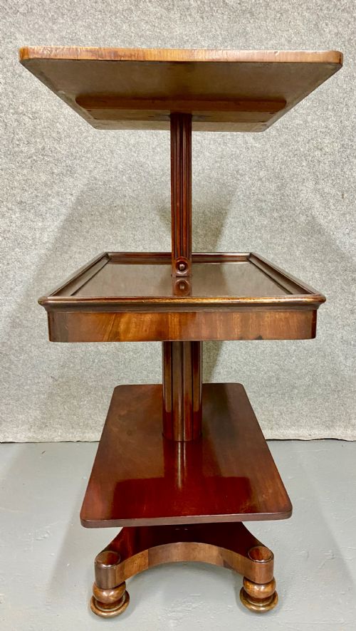 GOOD QUALITY METAMORPHIC DUMB WAITER OCCASIONAL TABLE - ADDITIONAL PHOTO 6