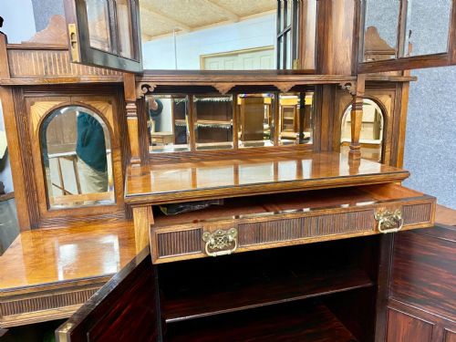 GOOD INLAID ROSEWOOD SIDE CABINET - ADDITIONAL PHOTO 7