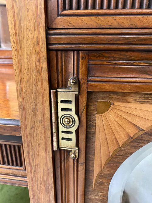 GOOD INLAID ROSEWOOD SIDE CABINET - ADDITIONAL PHOTO 9