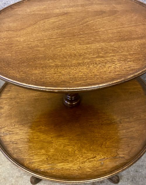 MAHOGANY 2 TIER OCCASIONAL TABLE - ADDITIONAL PHOTO 5