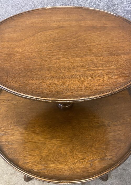 MAHOGANY 2 TIER OCCASIONAL TABLE - ADDITIONAL PHOTO 6