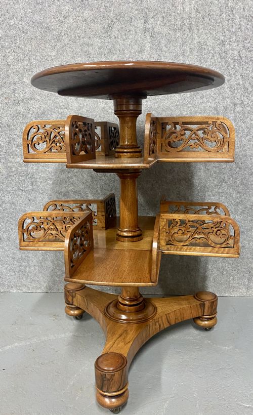 Antique Good Quality Revolving Book Table