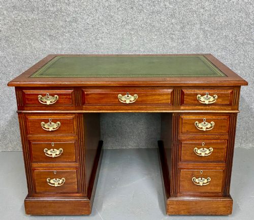 Small Antique Mahogany Pedestal Desk