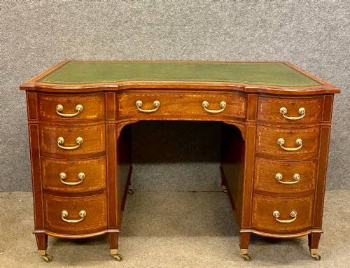 Edwardian Inlaid Mahogany Desk