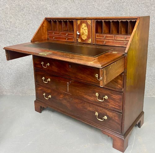 Large George III Mahogany Bureau