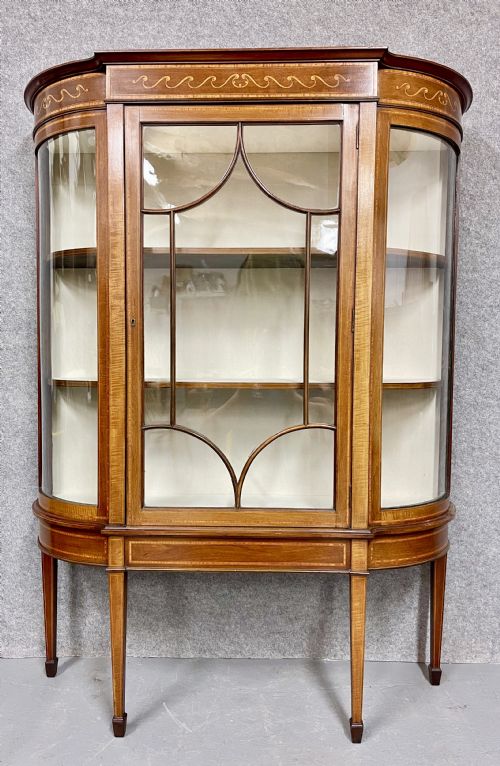 Edwardian Mahogany & Inlaid Display Cabinet