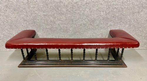 Antique Iron & Leather Seated Club Fender