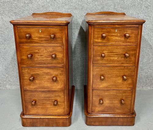 Pair Pedestal Bedside Chests