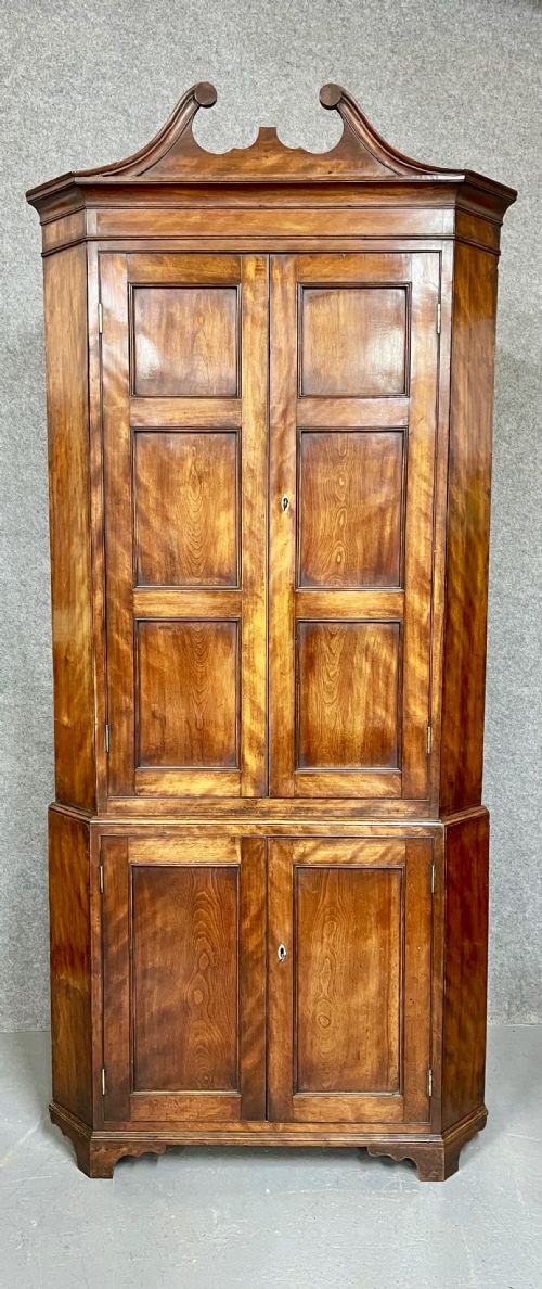 Antique Cherry Wood Corner Cabinet