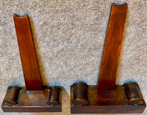 2 Antique Mahogany  Display Plate Stands