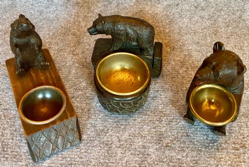 3 Small Black Forest Bears