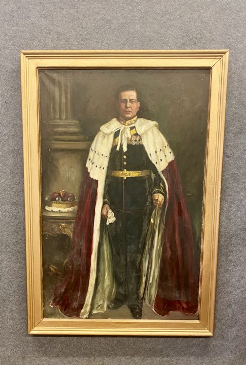 Life Size Oil on Canvas British Baron Painting