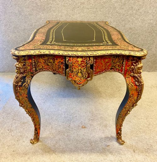 fig 1. Impressive French Boulle Bureau Plat Desk